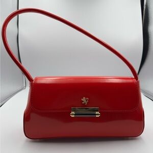 Pratesi Firenze Barchetta Red Patent Leather Shoulder Bag
